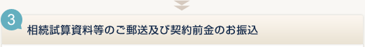 3.相続試算資料等のご郵送及び契約前金のお振込